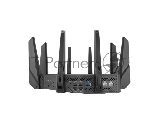 Роутер ASUS ROG GT-AXE16000 802.11 a/b/g/n/ac/ax до 1148 + 4804Мбит/c, 2,4 + 5 гГц, 8 антенн, USB, GBT LAN ; 90IG06W0-MU2A10