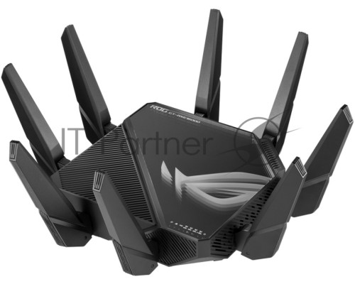 Роутер ASUS ROG GT-AXE16000 802.11 a/b/g/n/ac/ax до 1148 + 4804Мбит/c, 2,4 + 5 гГц, 8 антенн, USB, GBT LAN ; 90IG06W0-MU2A10