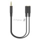 Адаптер аудио A4Tech AD-3P 2xJack 3.5 (f)/Jack 3.5 (m) 0.2м. черный