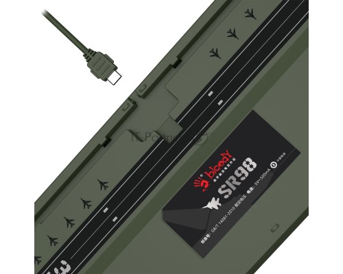 Клавиатура A4Tech Bloody S98 Aviator механическая зеленый USB for gamer LED (S98 AVIATOR)