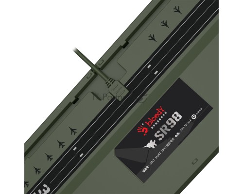 Клавиатура A4Tech Bloody S98 Aviator механическая зеленый USB for gamer LED (S98 AVIATOR)