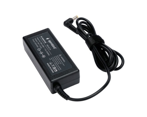 [Аксессуар к ноутбуку] Gembird Блок питания для ноутбуков Asus, Toshiba 19В/3,42А, 65Вт, 1 штекер 5,5х2,5мм (NPA-AC19)