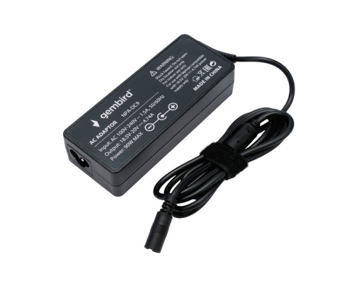 [Аксессуар к ноутбуку] Gembird Блок питания универсальный автоматический Gembird для ноутбуков 18,5В-20В, 90Вт, 10 штекеров (NPA-DC9)