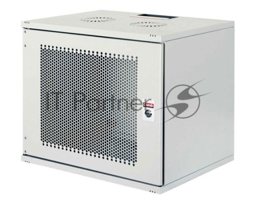 Шкаф коммутационный Lande NetBox Soho (LN-SH09U5440-LG-F0-3) настенный 9U 540x400мм пер.дв.перфор. задн.дв.стал.лист несъемн.бок.пан. направл.под закл.гайки 80кг серый 11.7кг IP20 сталь