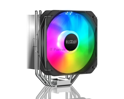 Кулер PCCooler Paladin 400 ARGB S115X/1200/1700/AM4 (20 шт/кор, TDP 200W, 130mm PWM ARGB FAN, 4 тепловые трубки 6мм, 800-1600RPM, 18-28,6dBa)