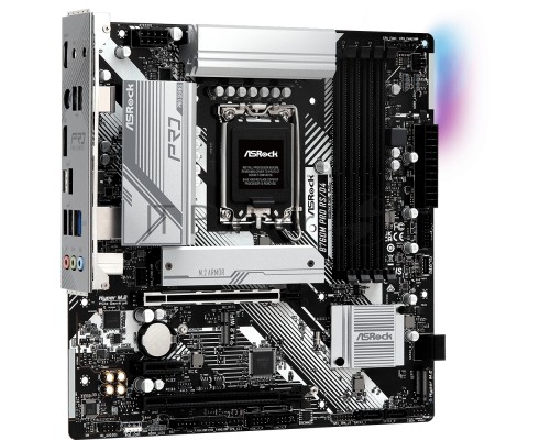 Материнская плата ASRock B760M Pro RS/D4, Micro-ATX, LGA 1700, Intel B760, 4xDDR4, 4xSATA, 2xM.2, 1xPCI-E 4.0 x16, 1xPCI-E 4.0 x4, 1xHDMI, 1xDisplayPort, 1x 2.5Gb LAN, 3xUSB 3.2 Gen 1, 2xUSB 2.0, 3x3.5 мм, 7.1, ATX