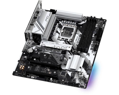 Материнская плата ASRock B760 Pro RS/D4, LGA 1700, Intel B760, 4xDDR4, 4xSATA, 3xM.2, 1xPCI-E 4.0 x16, 1xPCI-E 4.0 x4, 1xPCI-E 3.0 x1, 1xDisplayPort, 1xHDMI, 1x 2.5Gb LAN, 2xUSB 2.0, 5xUSB 3.2 Gen 1, 3x3.5 мм, 7.1, Standard-ATX