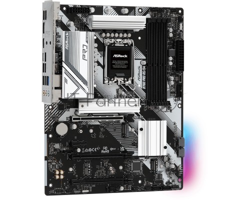 Материнская плата ASRock B760 Pro RS/D4, LGA 1700, Intel B760, 4xDDR4, 4xSATA, 3xM.2, 1xPCI-E 4.0 x16, 1xPCI-E 4.0 x4, 1xPCI-E 3.0 x1, 1xDisplayPort, 1xHDMI, 1x 2.5Gb LAN, 2xUSB 2.0, 5xUSB 3.2 Gen 1, 3x3.5 мм, 7.1, Standard-ATX