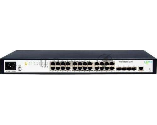Управляемый коммутатор SNR уровня 2+, 24 порта 10/100/1000Base-T, 4 порта 1/10G SFP+
