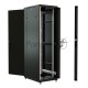 Шкаф серверный WRline (WR-TT-4268-AS-RAL9004) напольный 42U 600x800мм пер.дв.стекл задн.дв.стал.лист 2 бок.пан. 800кг черный 710мм 2055мм IP20 сталь