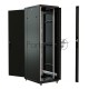 Шкаф серверный WRline (WR-TT-4768-AS-RAL9004) напольный 47U 600x800мм пер.дв.стекл задн.дв.стал.лист 2 бок.пан. 800кг черный 710мм 2277мм IP20 сталь