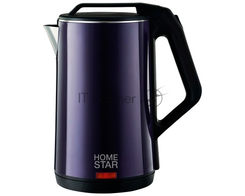 Чайник электрический Homestar HS-1036 1,8л, нержавейка+пластик, фиолетовый, двойной корпус (12)