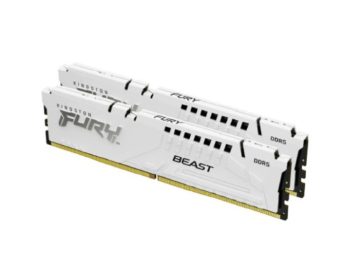 [Модуль памяти] Kingston 64GB 5200MT/s DDR5 CL40 DIMM (Kit of 2) FURY Beast White XMP KF552C40BWK2-64