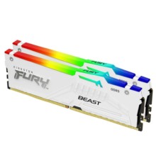 Kingston 64GB 5600MT/s DDR5 CL36 DIMM (Kit of 2) FURY Beast White RGB EXPO KF556C36BWEAK2-64