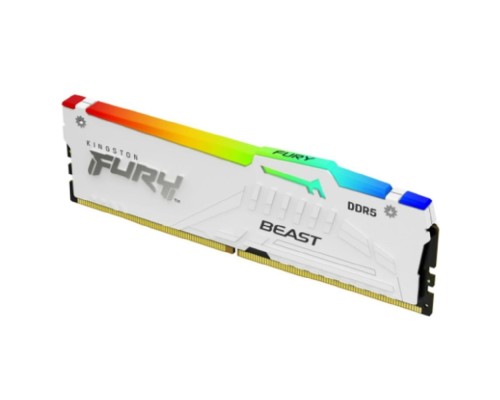 [Модуль памяти] Kingston 32GB 5600MT/s DDR5 CL40 DIMM FURY Beast White RGB XMP KF556C40BWA-32