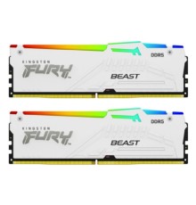 Kingston 32GB 5600MT/s DDR5 CL40 DIMM (Kit of 2) FURY Beast White RGB XMP KF556C40BWAK2-32