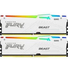 Kingston 64GB 5600MT/s DDR5 CL40 DIMM (Kit of 2) FURY Beast White RGB XMP KF556C40BWAK2-64