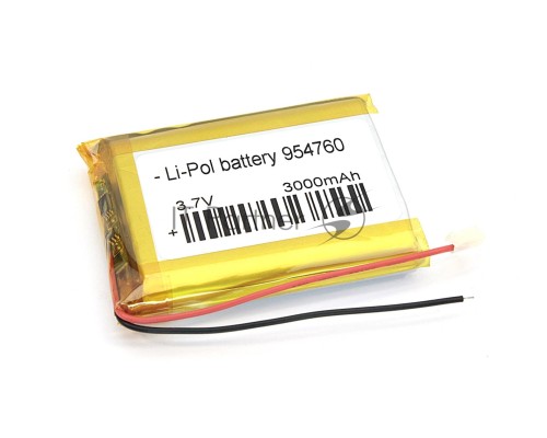 Аккумулятор Li-Pol (батарея) 9.5*47*60мм 2pin 3.7V/3000mAh