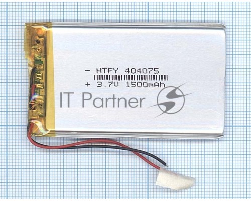 Аккумулятор Li-Pol (батарея) 4*40*75мм 2pin 3.7V/1500mAh