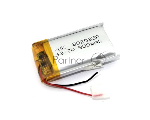 Аккумулятор Li-Pol (батарея) 8*20*35мм 2pin 3.7V/900mAh