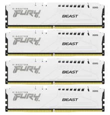 Память оперативная/ Kingston 64GB 6000MT/s DDR5 CL40 DIMM (Kit of 4) FURY Beast White XMP