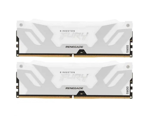 [Модуль памяти] Память оперативная/ Kingston 32GB 6400MT/s DDR5 CL32 DIMM (Kit of 2) FURY Renegade RGB White XMP