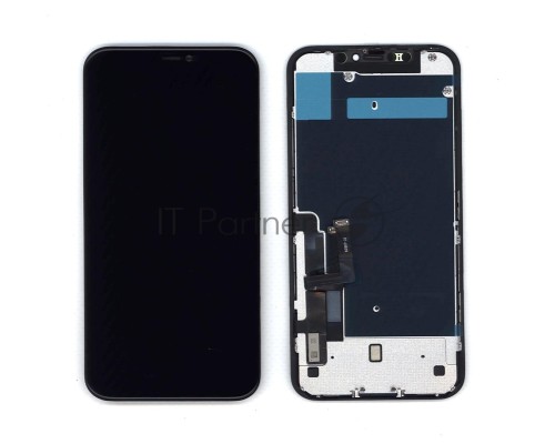Дисплей для Apple iPhone 11 (AAA) в сборе с тачскрином и металической рамкой черный