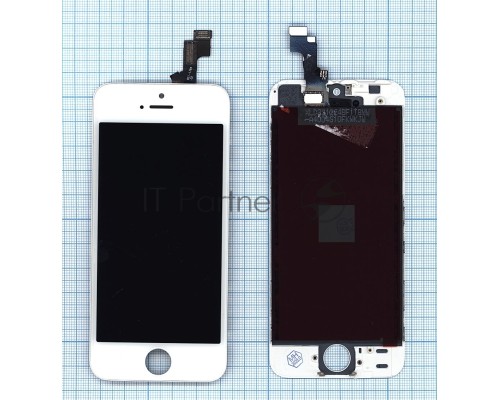 Дисплей для Apple iPhone 5S в сборе с тачскрином (AAA) белый