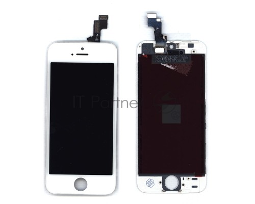 Дисплей для Apple iPhone 5S в сборе с тачскрином (AAA) белый