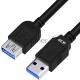 Удлинитель GCR 3.0m USB 3.0, AM/AF, черный, GCR-52702