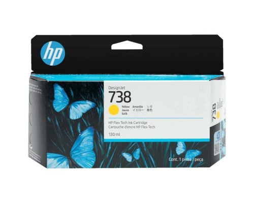 [Расходные материалы] Картридж/ HP 738 130-ml Yellow DesignJet Ink Cartridge
