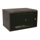 Шкаф коммутационный WRline (WR-TW-0966-GP-RAL9004) настенный 9U 600x600мм пер.дв.стекл 2 бок.пан. 60кг черный 520мм 500мм IP20 сталь