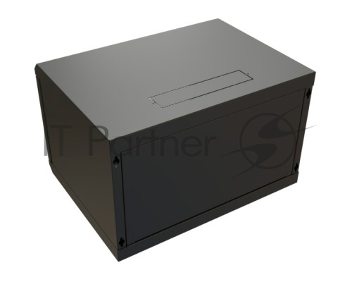 Шкаф коммутационный WRline (WR-TW-0966-GP-RAL9004) настенный 9U 600x600мм пер.дв.стекл 2 бок.пан. 60кг черный 520мм 500мм IP20 сталь