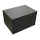 Шкаф коммутационный WRline (WR-TW-0966-GP-RAL9004) настенный 9U 600x600мм пер.дв.стекл 2 бок.пан. 60кг черный 520мм 500мм IP20 сталь