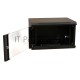 Шкаф коммутационный WRline (WR-TW-0966-GP-RAL9004) настенный 9U 600x600мм пер.дв.стекл 2 бок.пан. 60кг черный 520мм 500мм IP20 сталь