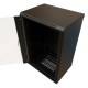 Шкаф коммутационный WRline (WR-TW-2245-GP-RAL9004) настенный 22U 600x450мм пер.дв.стекл 2 бок.пан. 60кг черный 370мм 1086мм IP20 сталь