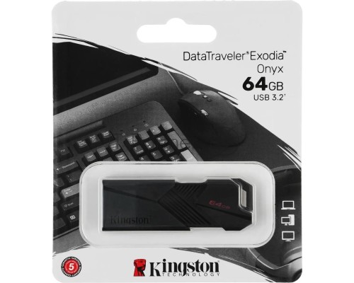 Флеш диск Kingston 64Gb DataTraveler Exodia Onyx DTXON/64GB USB3.2 черный