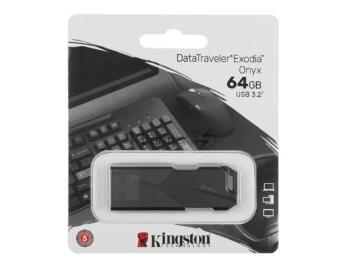 Флеш диск Kingston 64Gb DataTraveler Exodia Onyx DTXON/64GB USB3.2 черный