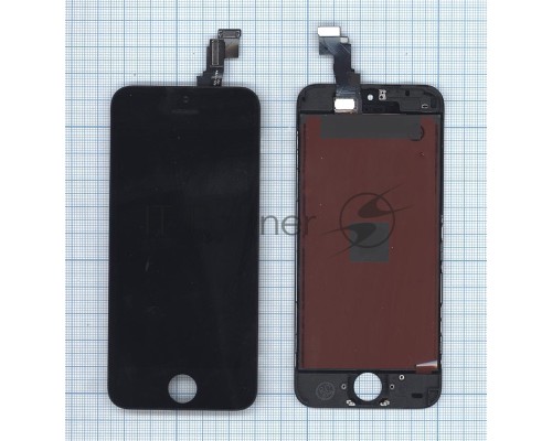 Дисплей для iPhone 5C в сборе с тачскрином (LT) черный