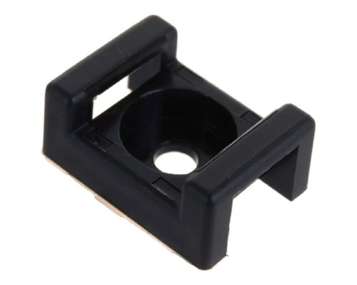 [Стяжки, крепежные материалы, маркеры] Rexant (07-2103) Площадка для крепления стяжки 22х16х4 мм, черная (100 шт/уп)