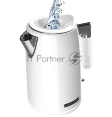 Чайник электрический Polaris PWK 1746CA Water Way Pro 1.7л. 2200Вт белый (корпус: нержавеющая сталь)
