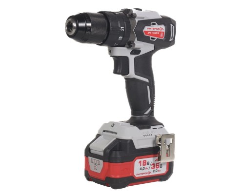 [Дрель, Шуруповерт] Интерскол ДАУ-13/36В 50 бесщеточная ударн. аккум. дрель-шуруп. Li-ion АПИ [850.2.2.70] { кейс, 2 аккум. 2,0Ач, ЗУ } 