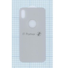 Защитное заднее стекло для iPhone XS белое