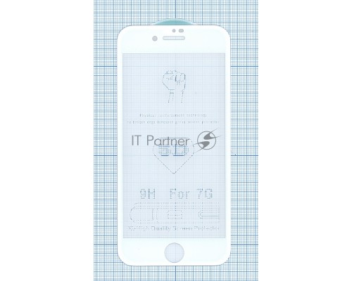 Защитное стекло 5D для Apple iPhone 7/8 белое