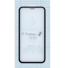 Защитное стекло 5D для Apple iPhone XS черное