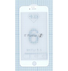 Защитное стекло 6D для Apple iPhone 6/6S Plus белое