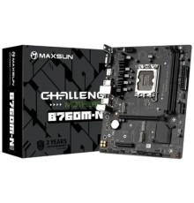 MAXSUN MS-Challenger B760M-N D5 V2 (Socket 1700, mATX, 2*DDR5, VGA/HDMI, 3*SATA3, 2*M.2, 1xPCI-E x16 /1xPCI-E x4, 4*USB 2.0,  2*USB 3.2 Gen1 , LAN 1*1G,  RTL)
