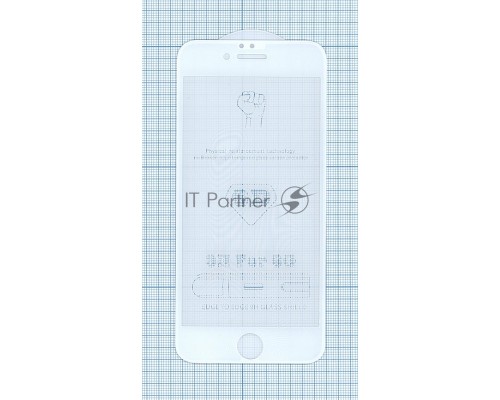 Защитное стекло 6D для Apple iPhone 6/6S белое