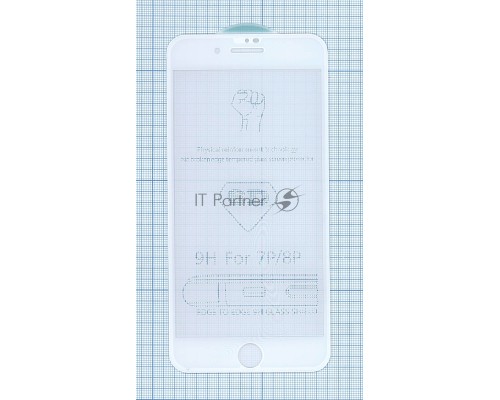 Защитное стекло 6D для Apple iPhone 7/8  Plus белое