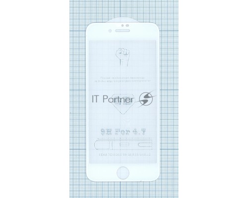 Защитное стекло 6D для Apple iPhone 7/8  белое